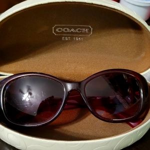 Coach Burgundy Sunglasses